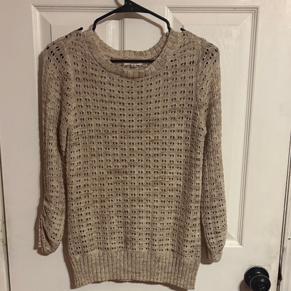 Maurices Light Tan Crew Neck Sweater